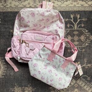 Love Shack Fancy Target Backpack Lunch Bag Set Ribbon Rosa Floral Pink NEW